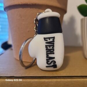 Everlast Boxing Glove Keychain White Black Mini Accessory NEW Collectible